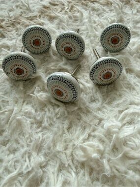 Ceramic Sunburst Vintage Knobs